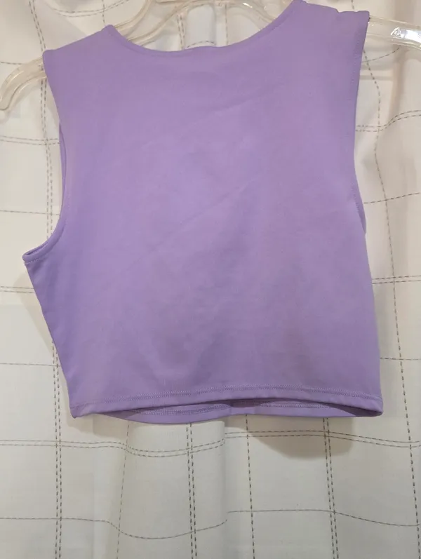 Yogalicious Pure Cloud Nicki Muscle Cropped Tank Top - Image 2