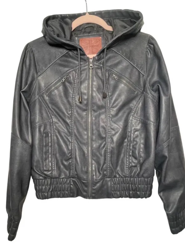 Y2K Vintage Jacket Size Large ~ Hooded with Pockets ~ Like New Condition - Image 3