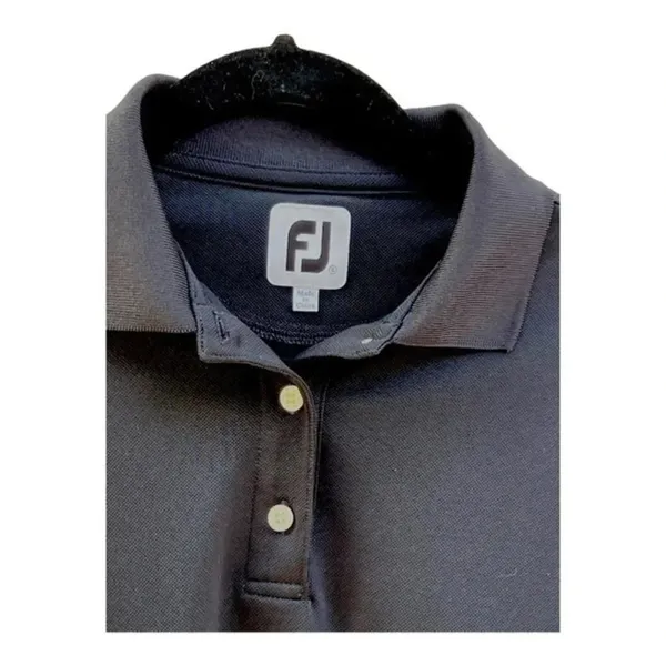 FootJoy Womens Size Small Black Golf‎ Polo Golden Eagle Logo Short Sleeve​​​ FJ - Image 3
