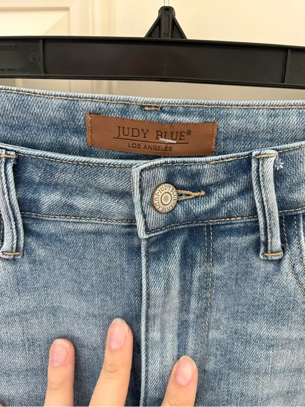 Judy Blue High-Waisted Side Panel Barrel Leg Denim Jeans Size 31 - Image 2