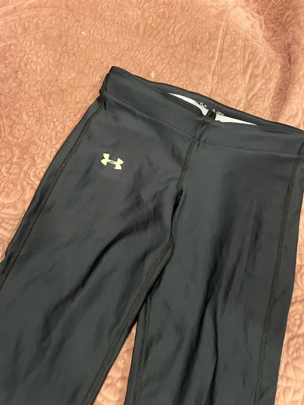 Under Armour Black Compression Leggings with Logo - Image 3