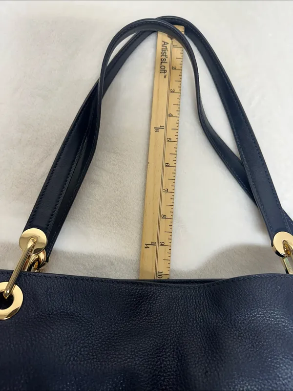 Michael Kors Raven Midnight Pebbled Leather Shoulder Tote Hobo bag - Image 13