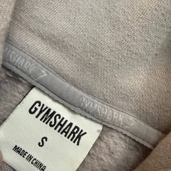 Gymshark Cropped Hoodie Small Gray White Workout Athletic - Image 5