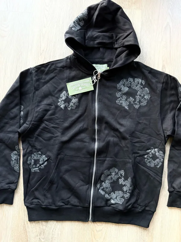 Denim & Supply Denim Tears Pullover Cotton Wreath Hoodie large - Image 6