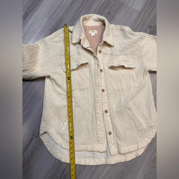 NWOT ANTHROPOLOGIE Cream Button-Up‎ Women's Jacket - Image 12