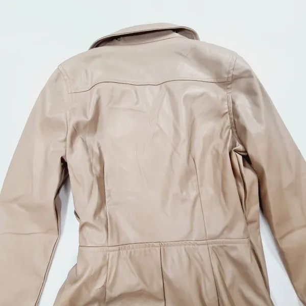 Superdown Chantel Leather Romper in Nude Medium - Image 15