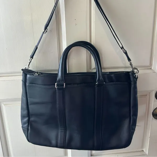 EUC Coach #F70916 Lexington Dual Zip Leather Metropolitan Laptop Business Tote - Image 2