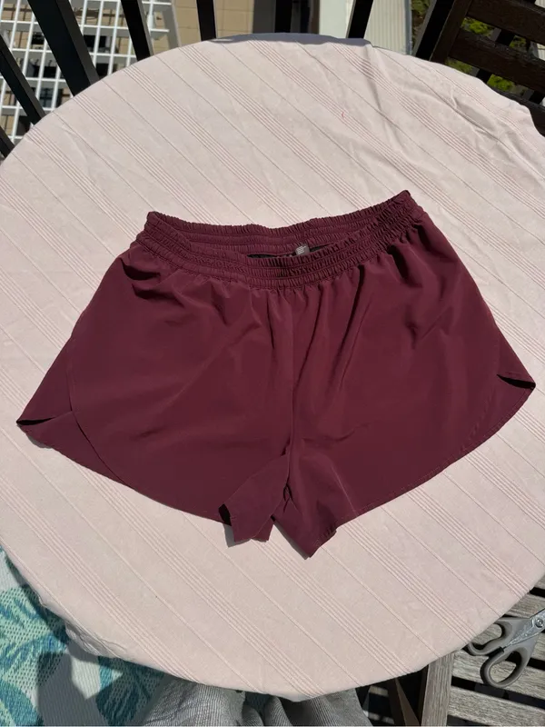 Zella Burgundy Athletic Shorts with Side Split - Image 2