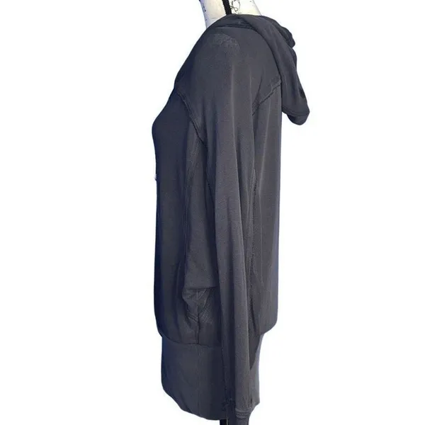 FP Movement Free People Charcoal‎ Gray Oversized Exposed Seam Pullover Hoodie S - Image 3