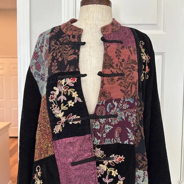 White Stag Vintage Y2K bohemian patchwork whimsigoth jacket - Image 6