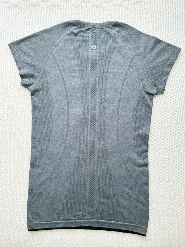 Lululemon Swiftly Tech Short Sleeve - Heathered Black - 6 - Image 9