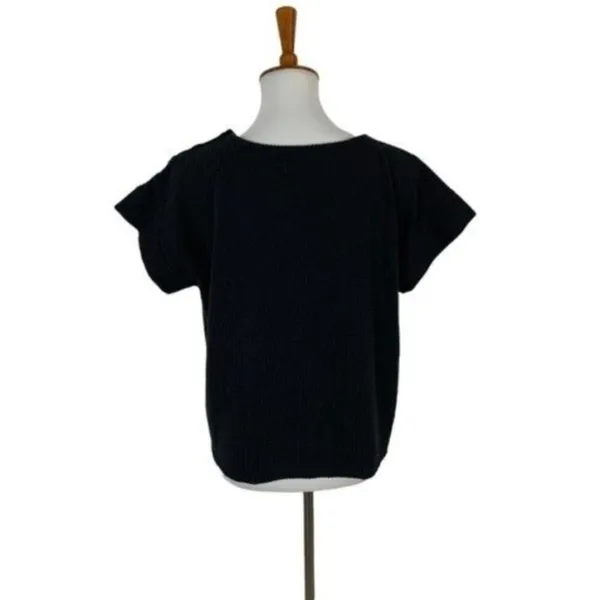 Madewell Women's Short‎ Sleeve Top Tee Medium Black - Image 4