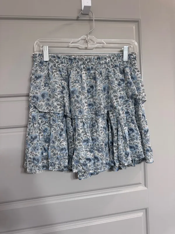Floral Print Love Shack Fancy Skirt Ruffle Mini - Image 2