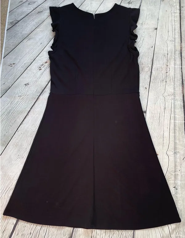 Old Navy Black Sleeveless Ruffle Trim Sheath Dress - Image 13