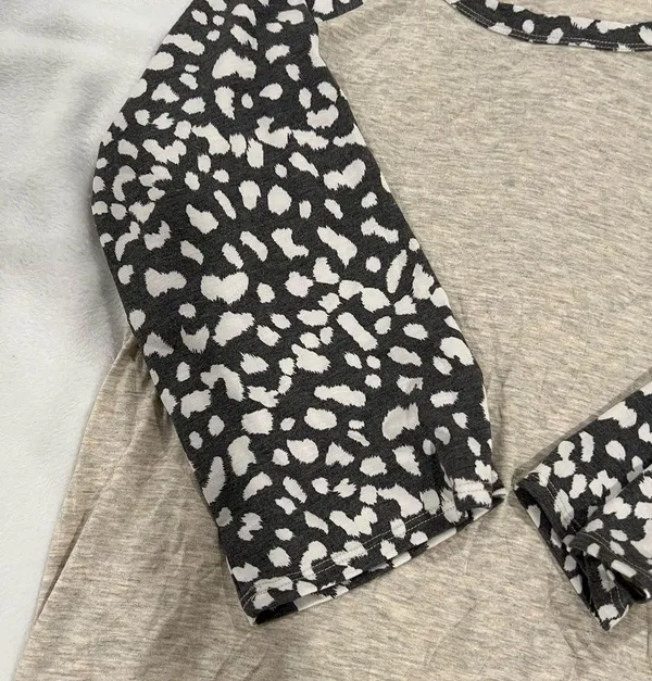 Animal print long Sleeve Top Black Size L - Image 2