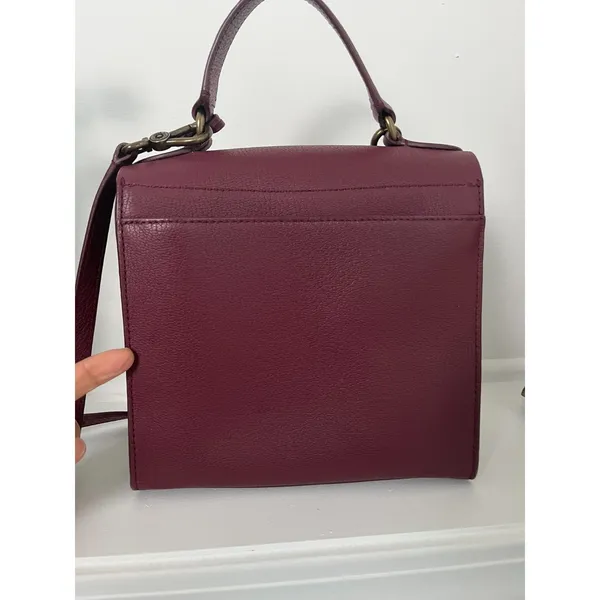 Lauren Ralph Lauren Millbrook in Merlot Leather Crossbody - Image 8