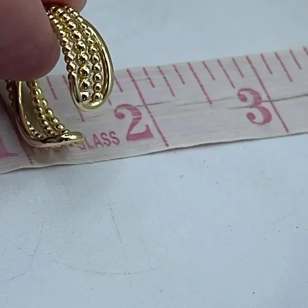 14K vermeil size 8 four rows ring stamped. - Image 7