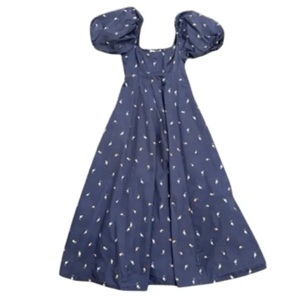 Hill House Home Matilda Dress in Navy Floral, Size XXS​ - Image 4