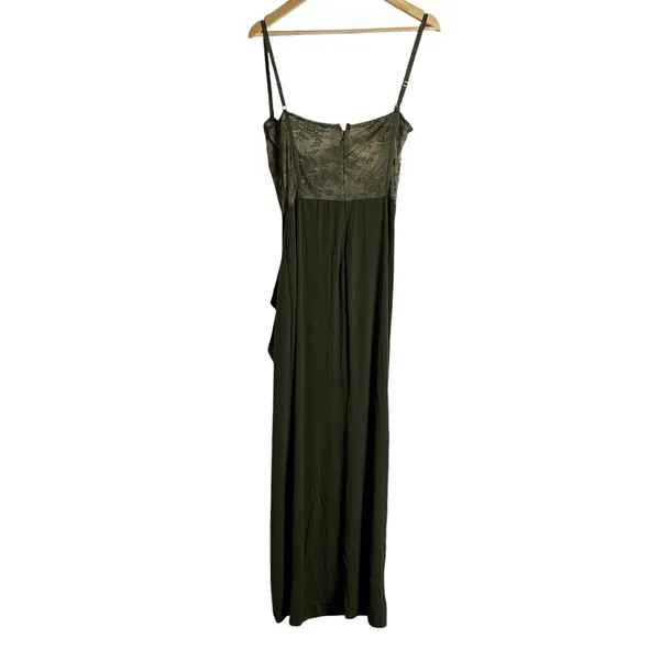 Katie May Willow Olive Green Lace Bustier Maxi Formal Gown Dress Sz XL - Image 14