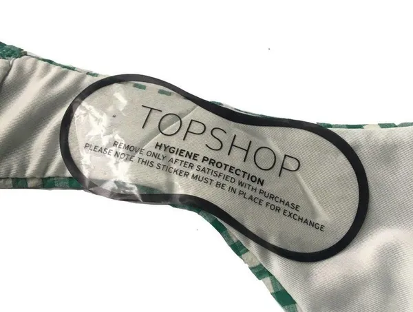 Topshop Gingham Bikini Bottoms Green White Size 8 NWT Checkered Swim Bottoms - Image 5