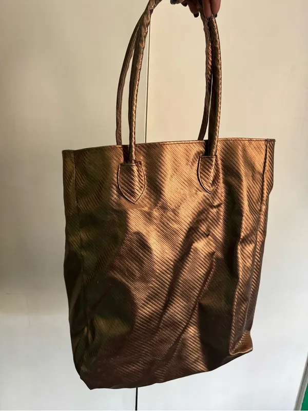 Gottex Metallic Bronze Tote Bag - Image 2
