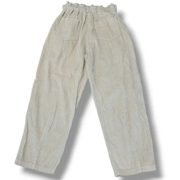 She + Sky Pants Size Medium W24"xL23" Women's Corduroy Pants Crop Pants Tapered Leg Pants Women's Pants - Image 3