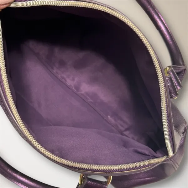 Victoria's Secret Y2K Metallic Purple Quilted Satchel Handbag‎ McBling Retro Bag - Image 11