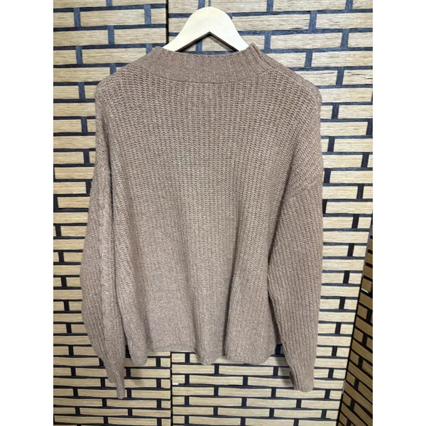 Old Navy Brown Mock Neck Tunic Length Sweater‎ Size XL - Image 2