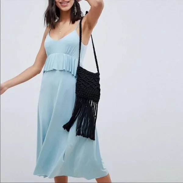 ✨ASOS DESIGN slinky midi sundress with waist ruffle - Image 7