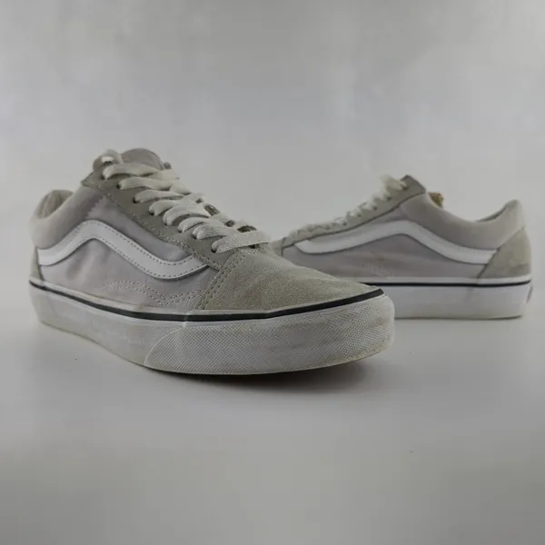 Vans Old Skool Shoes Mens 7.5 Womens 9 Gray/White Skateboard Sneakers‎ - Image 4
