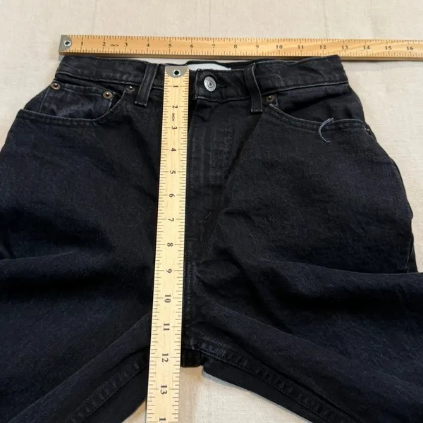 Abercrombie & Fitch | The 90s Straight Jeans Black‎ | Women's 26/2R Curve Love - Image 4