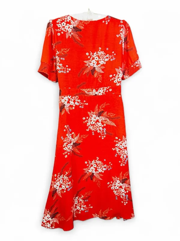 Lulus Women’s All the Sweetness Floral Print Puff Sleeve Midi Wrap Dress Size M - Image 15