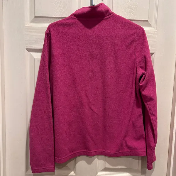 Danskin Now Womens Pink Fleece 1/4 Zip Pullover Sweatshirt L G 12 14‎ Gorpcore - Image 4