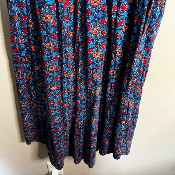 Lucky Brand Bohemian Floral Embroidered Aztec‎ Strappy MIDI Dress - Image 4