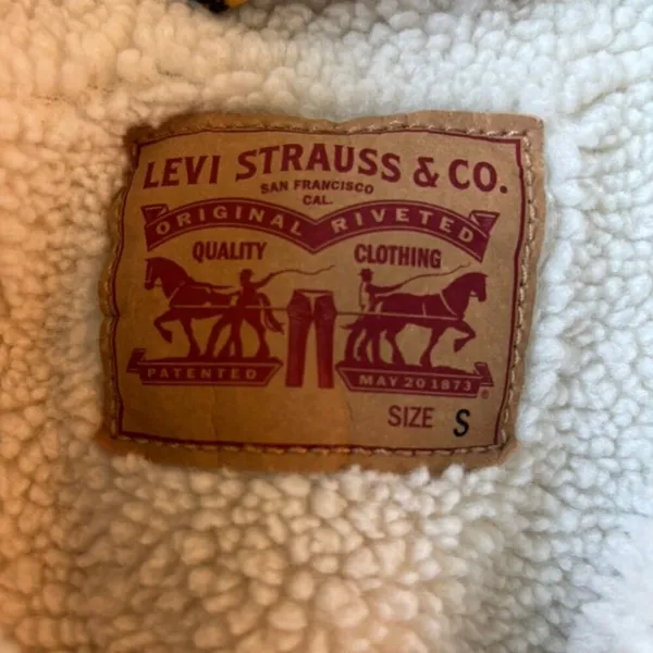 Levi Strauss & Co. Corduroy Sherpa Lined Tiger Stripe Trucker Jacket - Image 2