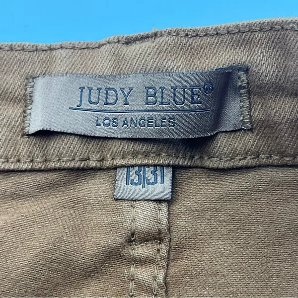 Judy Blue High Rise‎ Control Top Wide Leg Crop Jean Camel Brown Size 13 / 31 - Image 3