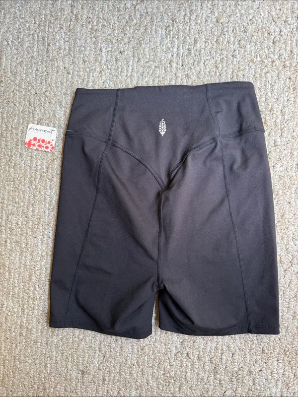 NWT FP Movement Free People Black High-Waist Bike Shorts Size Small - Image 3