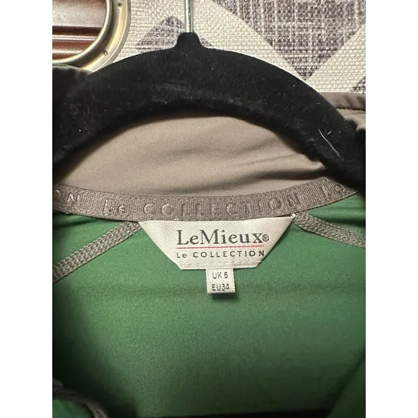 NWT Woman's My LeMieux Base Layer Quarter Zip In Hunger Green Size UK 6 or XS - Image 2