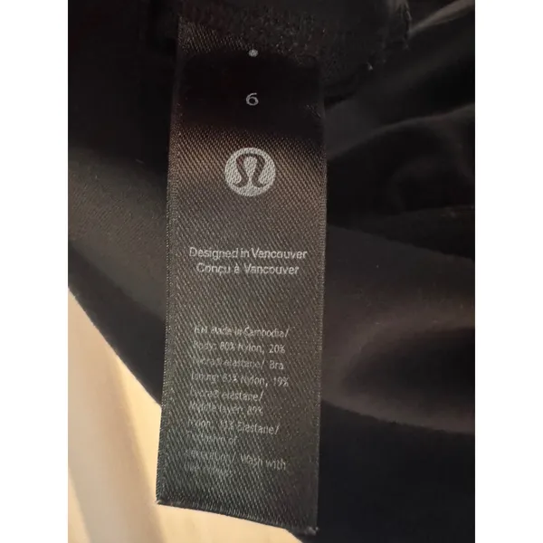 Lululemon Align Tank Top Black Tonal Logo Script Print Size 6‎ - Image 5