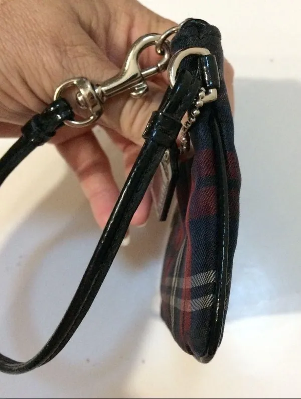 Poppy Tartan Plaid Small Wristlet - Image 7