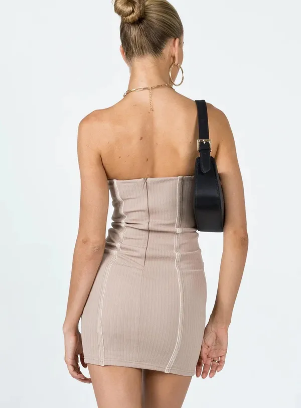 Princess Polly TRISTIAN MINI DRESS BROWN - Image 2