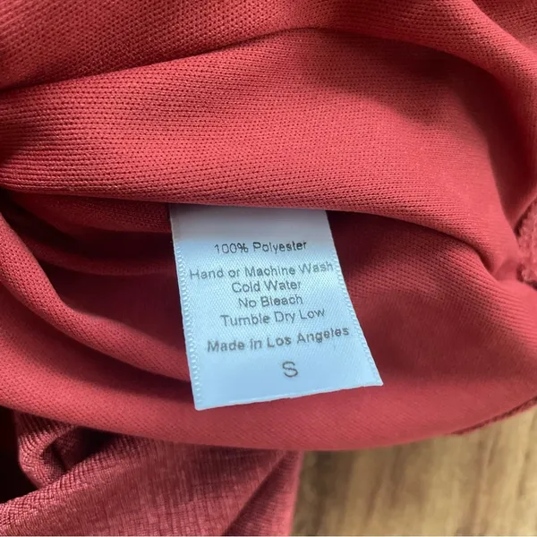 Lucy in the Sky Ruched Halter Dress in Rust Orange Size S - Image 11