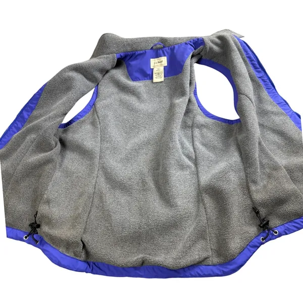 L.L. Bean Vest Women Medium Purple Fleece Lined Full Zip Outdoor Gorpcore Hiking - Image 4