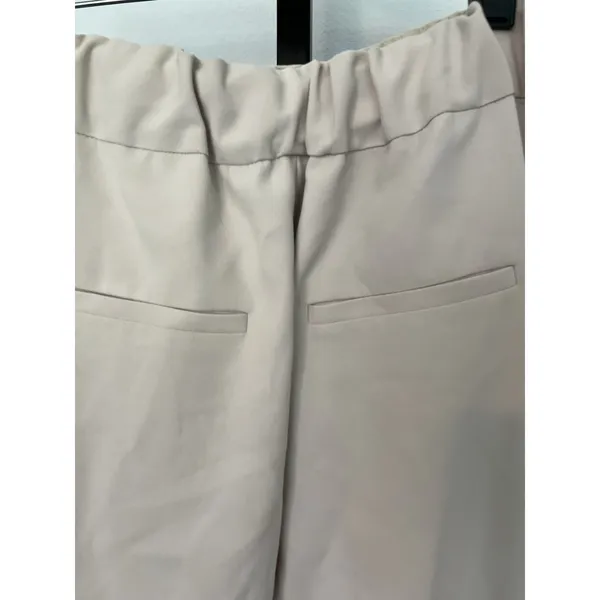Alice And Olivia Pete Jogger Pants Size Medium Cream With White Stripes - Image 8