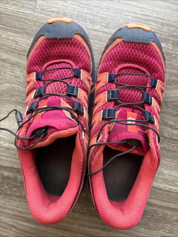 Salomon XA Pro J Women's Trail Running Shoes Size 2 US Red,melon,purple - Image 6