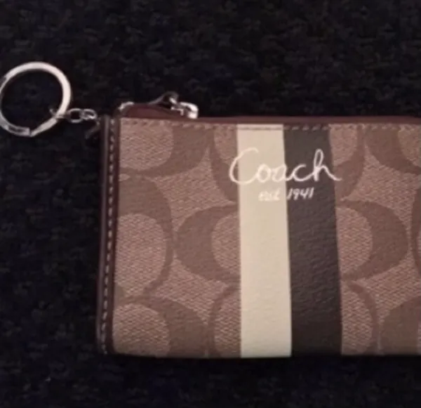 Coach VINTAGE Signature Heritage Stripe Mini Skinny ID Case - Image 7
