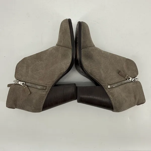 Rag & Bone Suede Block Heel Ankle Boots Taupe Side Zip Size EU 40 US 9‎ - Image 5