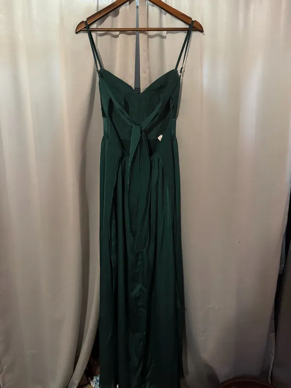 Azazie Bridesmaid Dress Emerald - Image 2