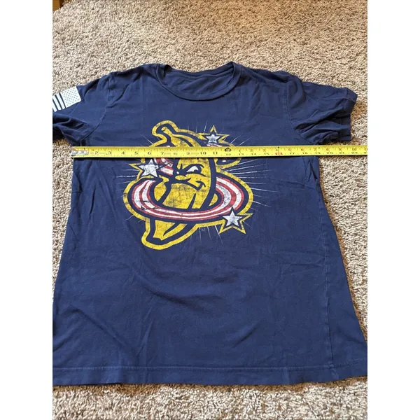 Savannah Bananas Stars & Stripes Navy Blue Women's T Shirt Size Medium - Image 3