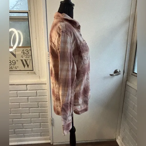 Carhartt Rugged Flex Loose Fit pink medium Flannel‎ - Image 4